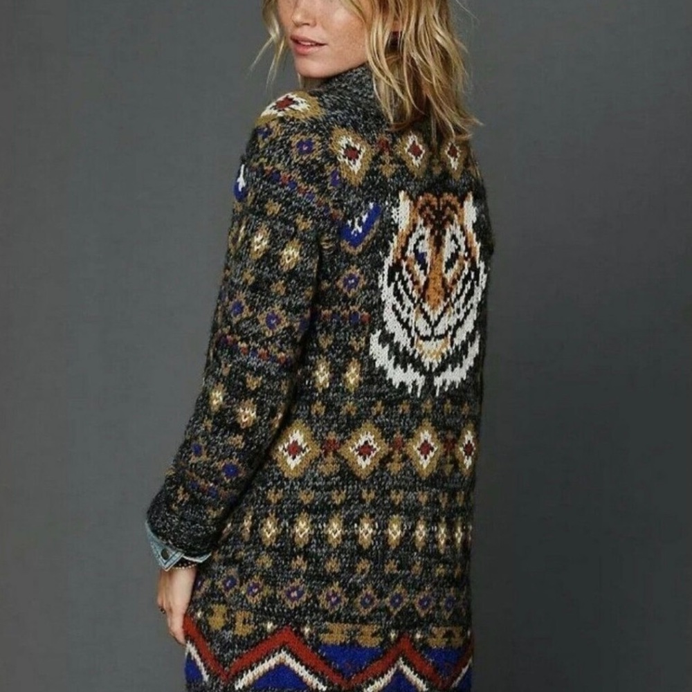 Free People Mascot Tiger Cardigan
